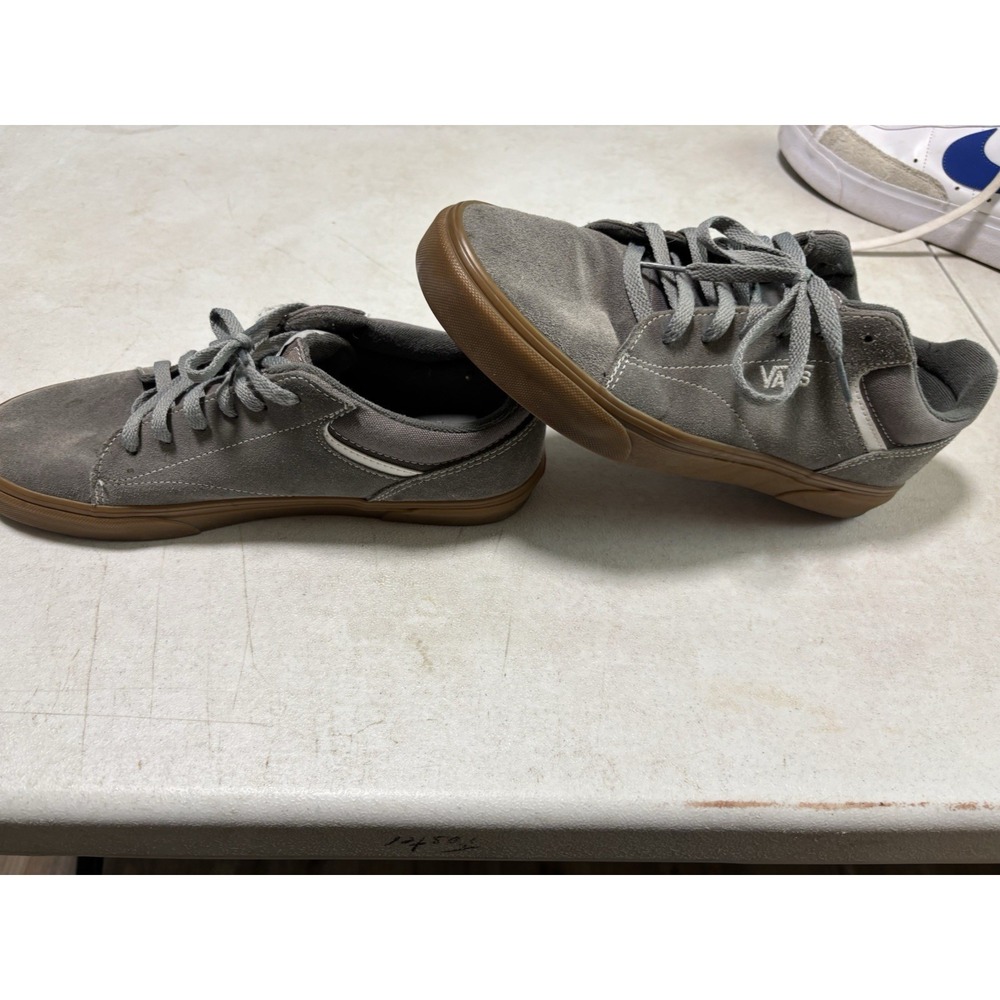 Vans Pewter Gum Gray Seldan Suede Low Pro‎ Mens Sneakers SIze 10 500714